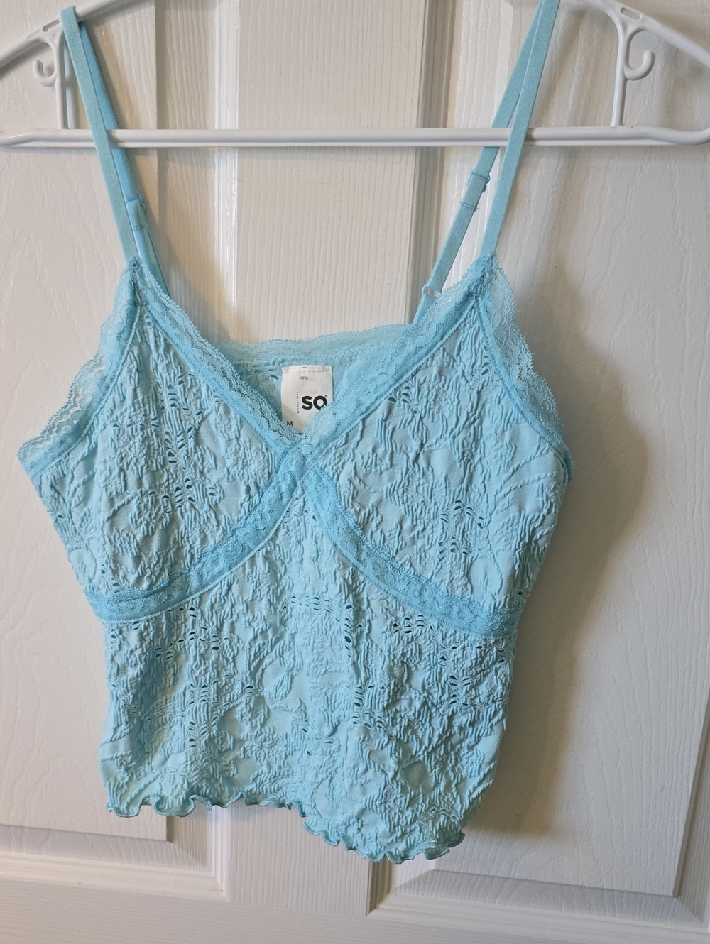SO Light Blue Lace Camisole